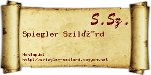 Spiegler Szilárd névjegykártya